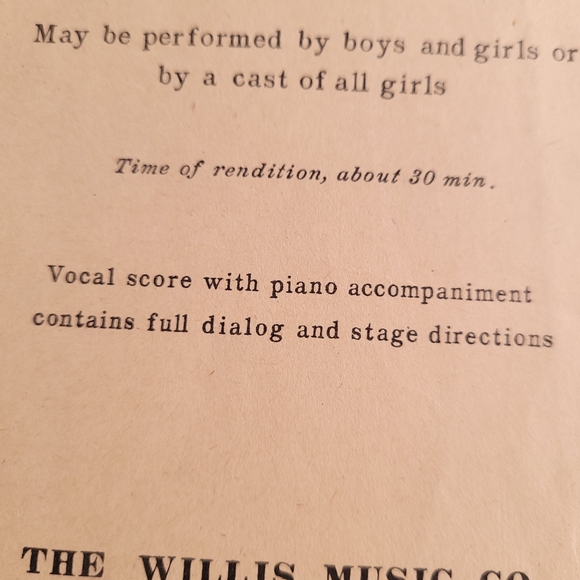 Tomboy Jo / Junvenile Operetta in One Act / 1935 / Vintage - Picture 4 of 11